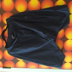 Adidas Y-3 drop crotch drawstring shorts size medium dark navy